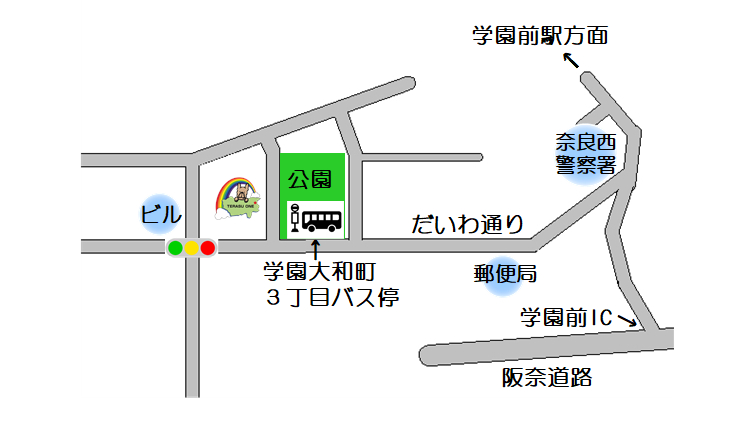てらすワンの周辺地図